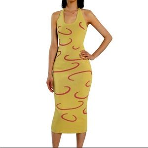 NWOT Women Knit Halter Dress Bodycon Medium